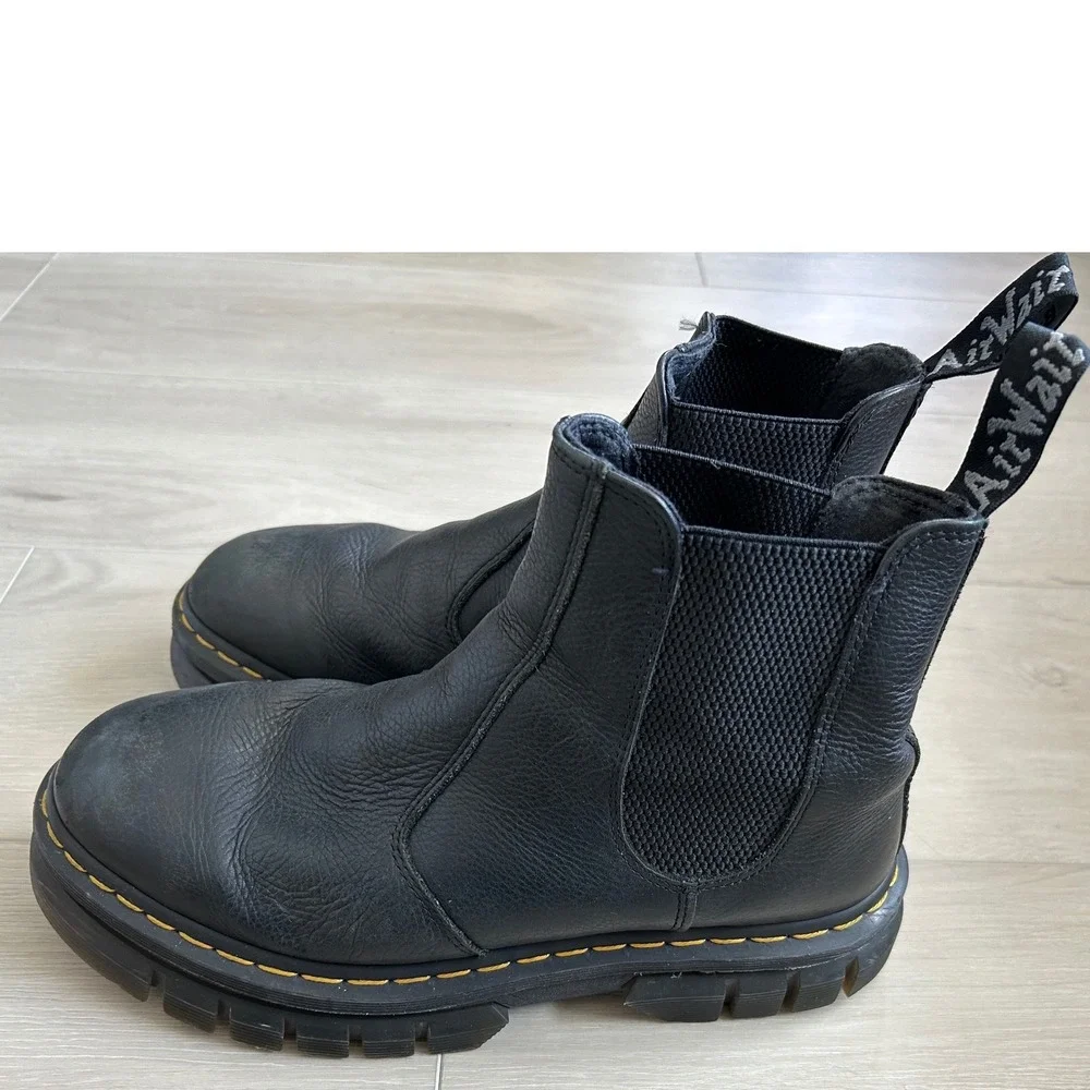 Dr. Martens RIKARD LUNAR full grain LEATHER CHELSEA LUG BOOTS Men's 10 punk 90s